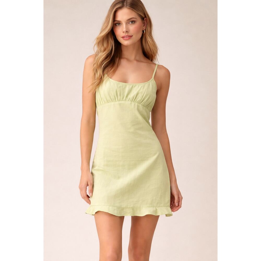 Nasty Gal Rock Above Mini Dress in Lime Green. size 8. NWOT